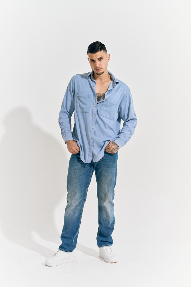 Camisa Jeans Estonada